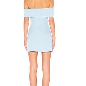 NBD blue off the shoulder dress